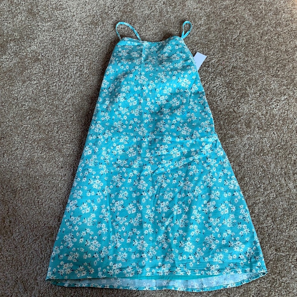 American Eagle floral tie-back mini dress